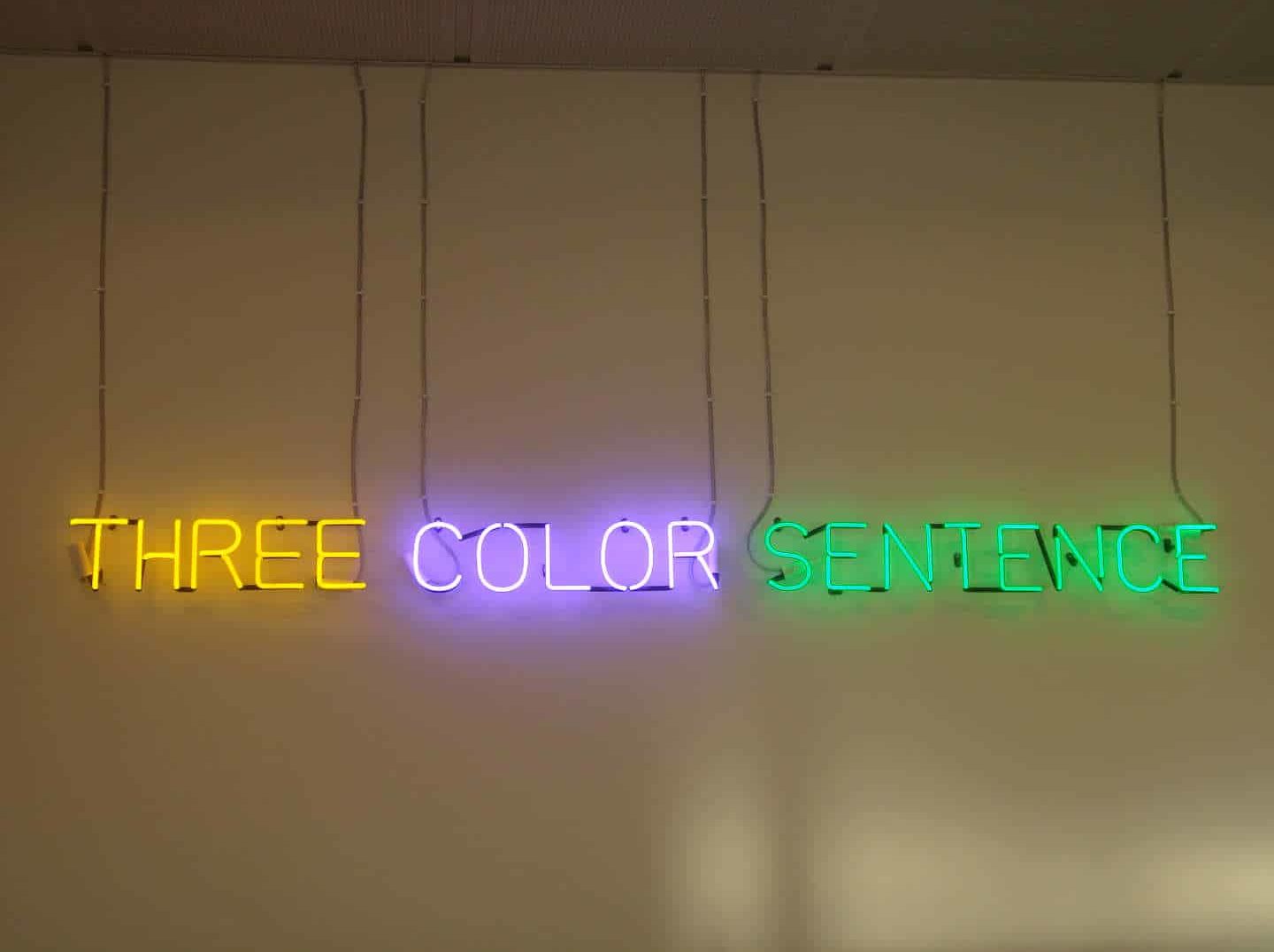 “Three color sentence” by David J is licensed under CC BY 2.0